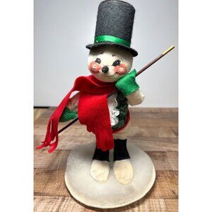 Vintage Annalee Christmas Snowman Collectible Doll Festive Holiday Decor